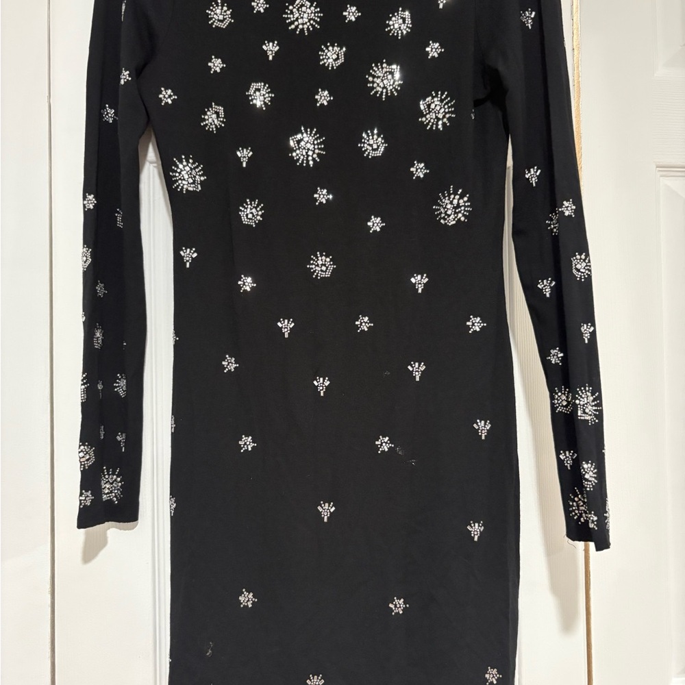 Cynthia Steffe Black Dress with Silver Embellishments